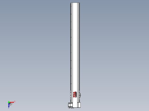 皮带直线轴半封闭可选导轨TPA-HNB-120D-110-L1050-RP-C-P40-N3俯视缩略图