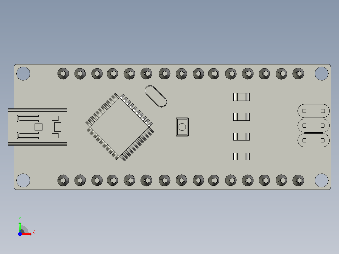 arduino nano 电路板前视图