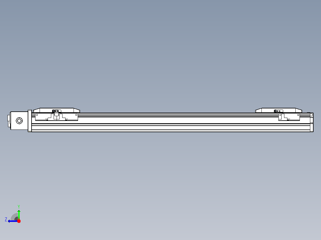 皮带直线轴双滑块型TPA-GCBS-50-P42-L200-DR-M10-N3右视图