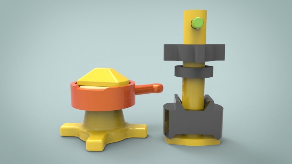 Inventor标准件：各式旋锁3D模型