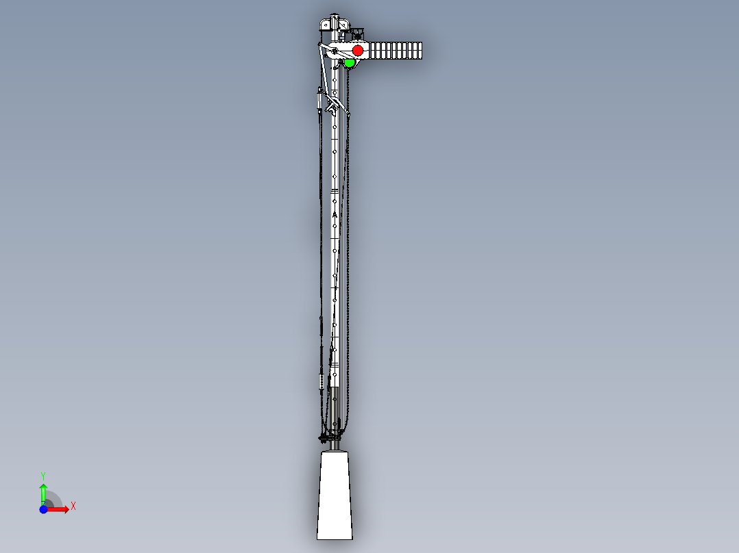 铁路信号灯3d模型3D模型前视图