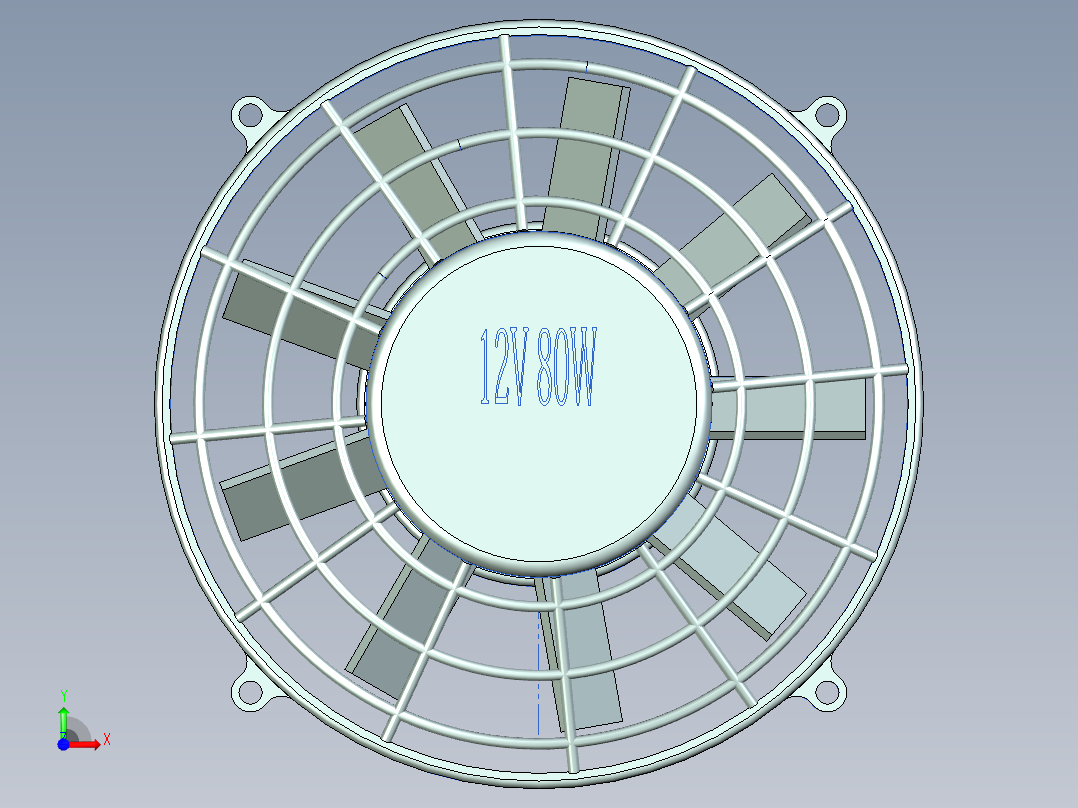 散热器风扇前视图