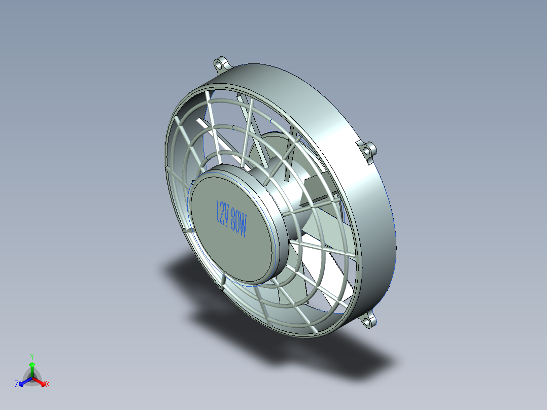 散热器风扇正等轴测图