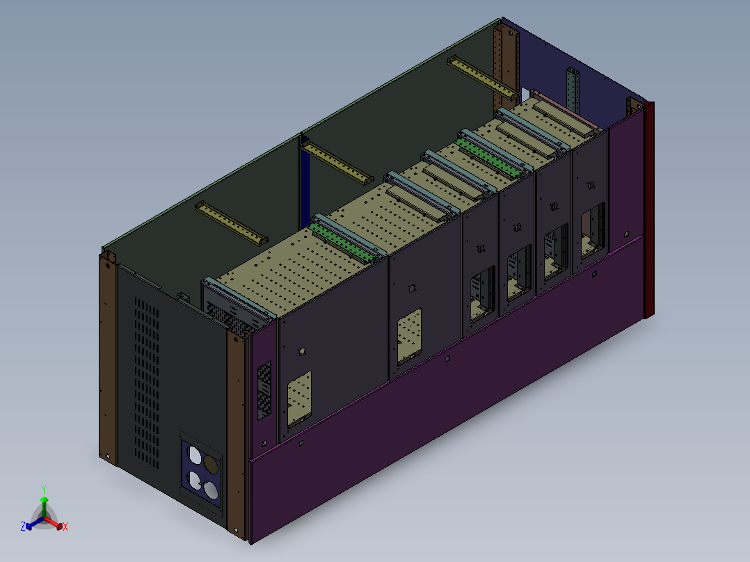 MNS机柜正等轴测图