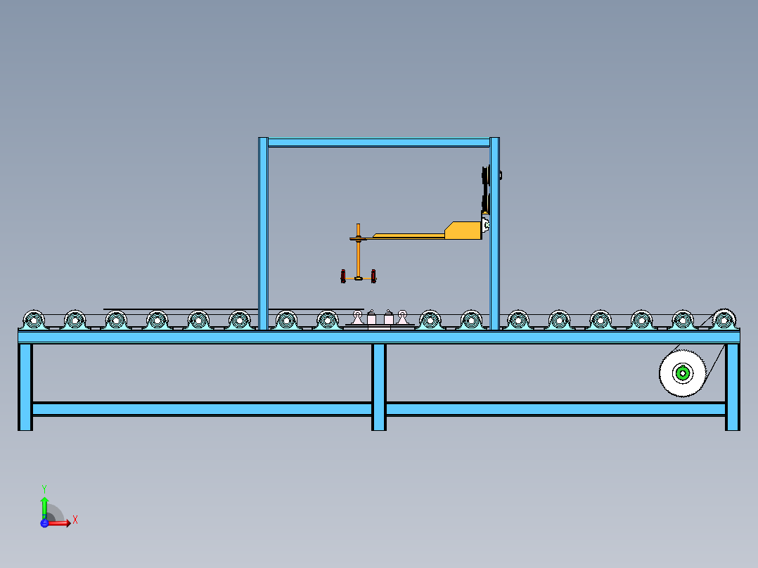 自动喷漆机前视图