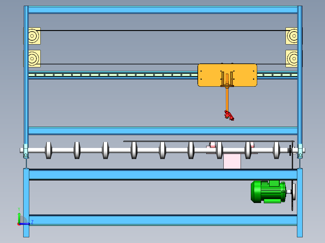 自动喷漆机左视图