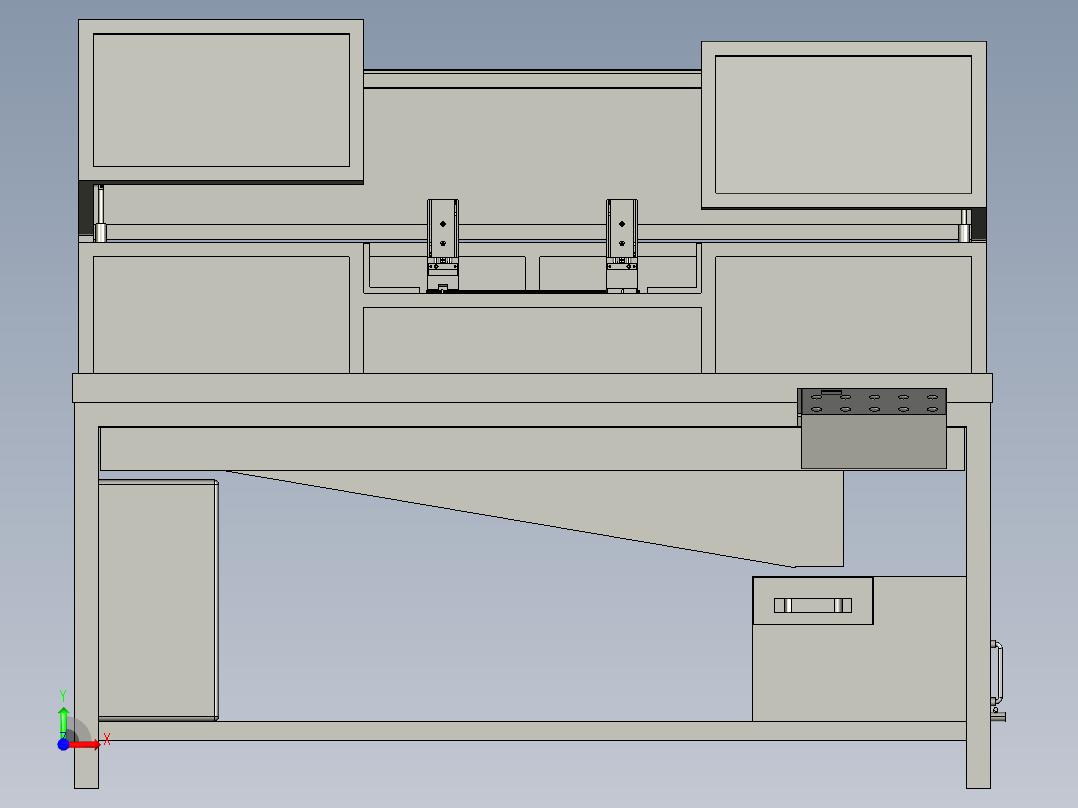 汽车天窗导轨倒角机前视图