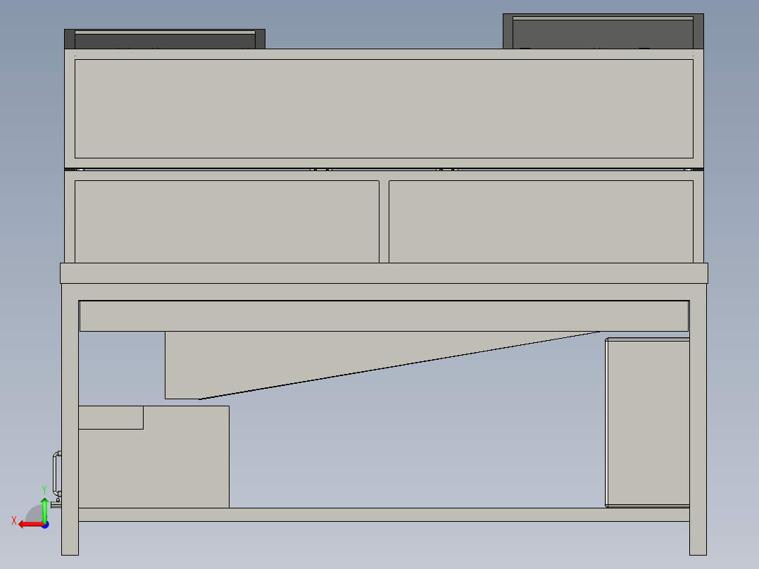 汽车天窗导轨倒角机后视图