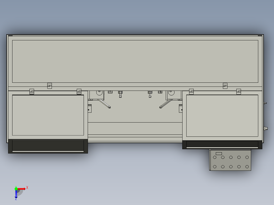 汽车天窗导轨倒角机俯视图