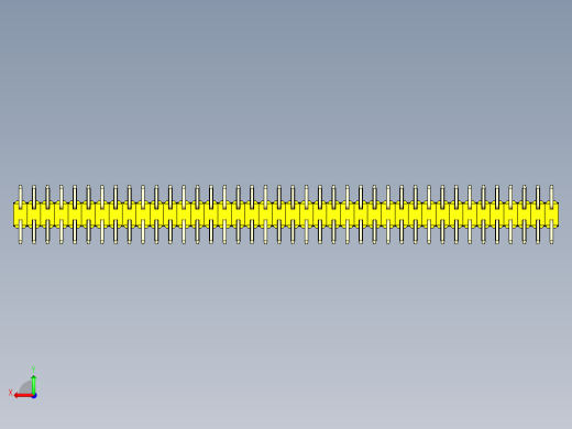 彩色公排针 100mil 2.54mm 系列-DS1022_yellow_80p_100mil_TypeSMT_rev1.0后视缩略图