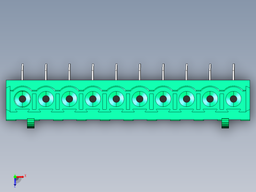 DEGSON 2EDG 系列 5.0mm 可插拔接线端子组-2EDGA-5.0-10P-14-00AH俯视缩略图