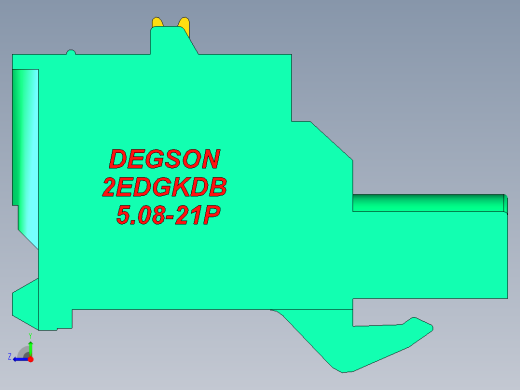 DEGSON 2EDG 系列 5.08mm 可插拔接线端子组-2EDGKDB-5.08-21P-14-00AH右视缩略图