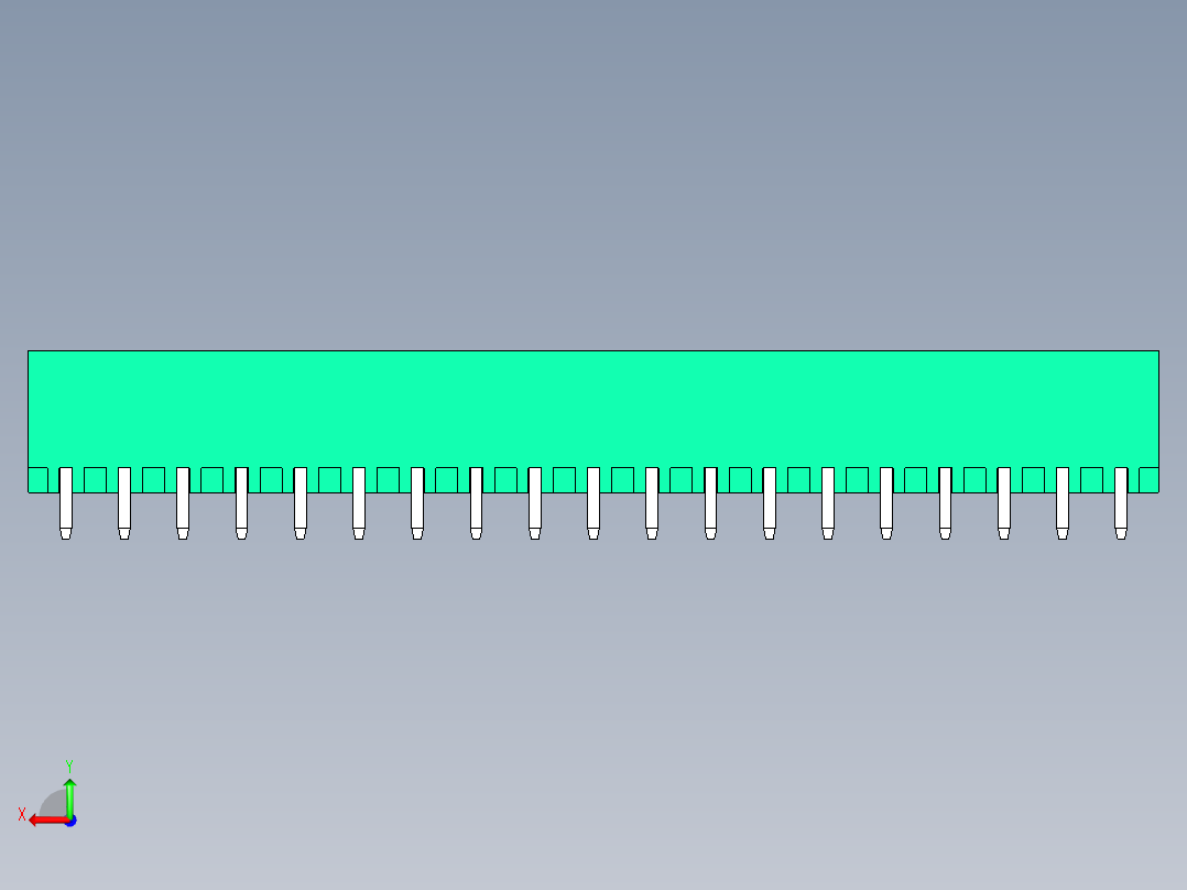 DEGSON 2EDG 系列 5.0mm 可插拔接线端子组-2EDGVC-5.0-19P-14-00AH后视图