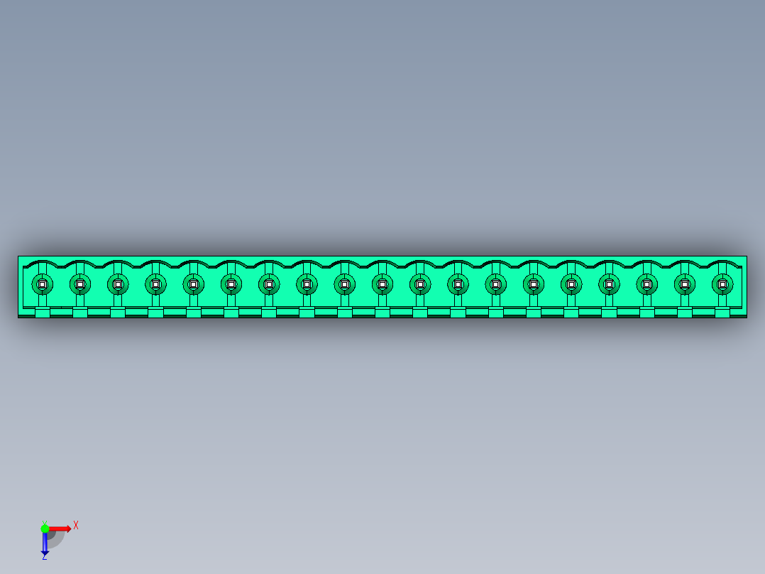 DEGSON 2EDG 系列 5.0mm 可插拔接线端子组-2EDGVC-5.0-19P-14-00AH俯视图