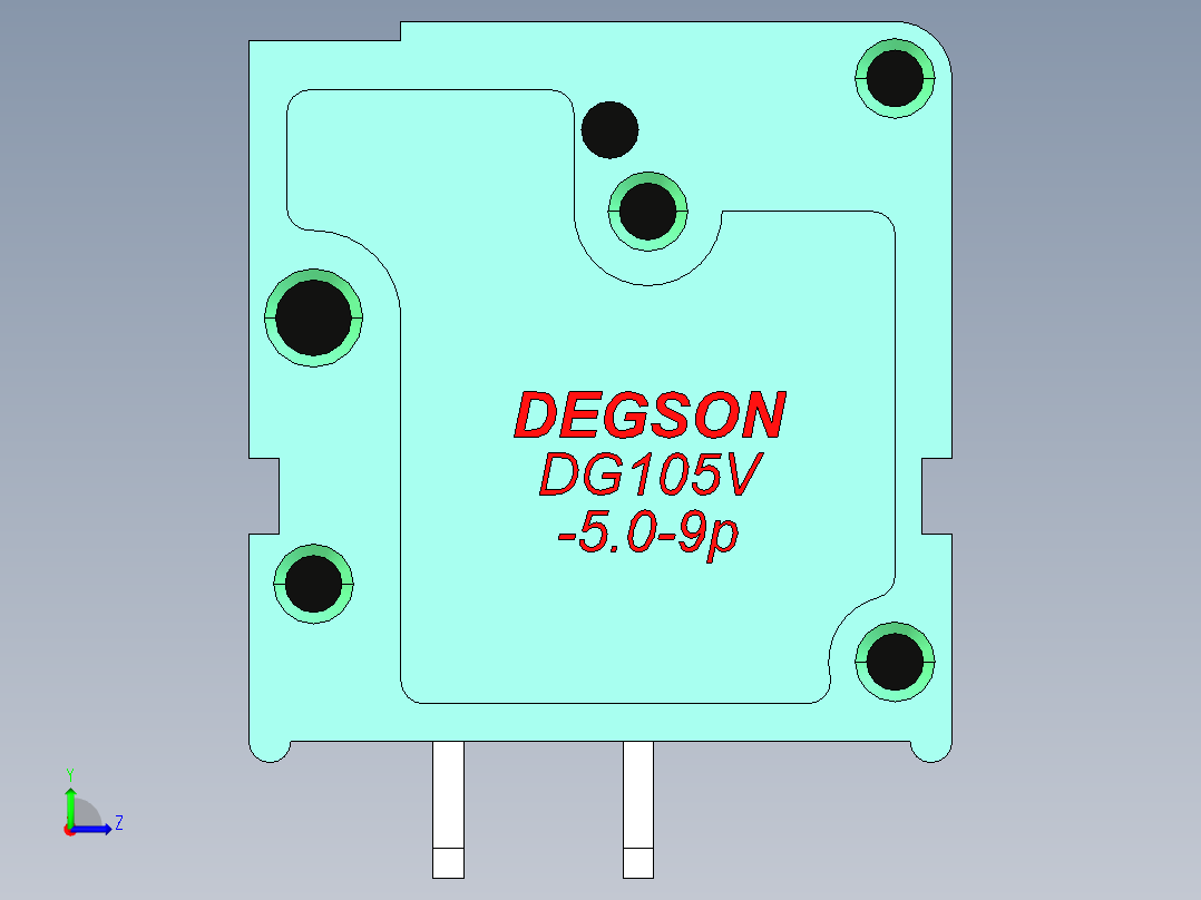DG105V-5.0-09P-14-00AH左视图