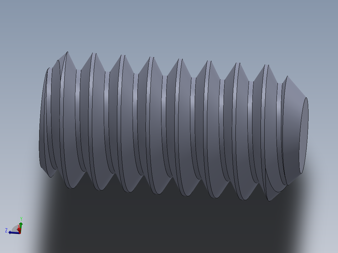 UNC 平头紧定螺钉-UNC SET SCREW 3-48 x 0.187.SLDPRT主视图