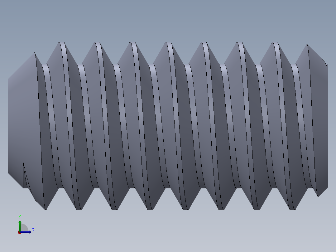 UNC 平头紧定螺钉-UNC SET SCREW 3-48 x 0.187.SLDPRT左视图