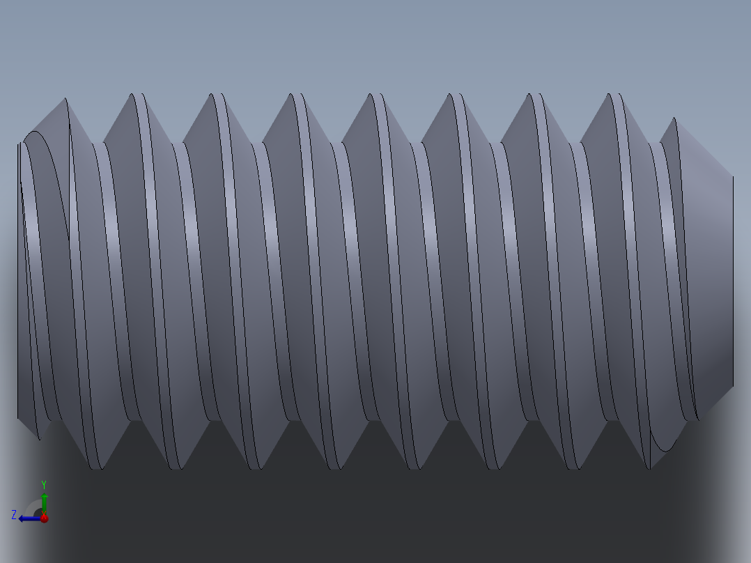 UNC 平头紧定螺钉-UNC SET SCREW 3-48 x 0.187.SLDPRT右视图