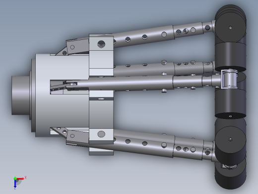 两种管道机器人清扫装置三维模型604894==160俯视缩略图