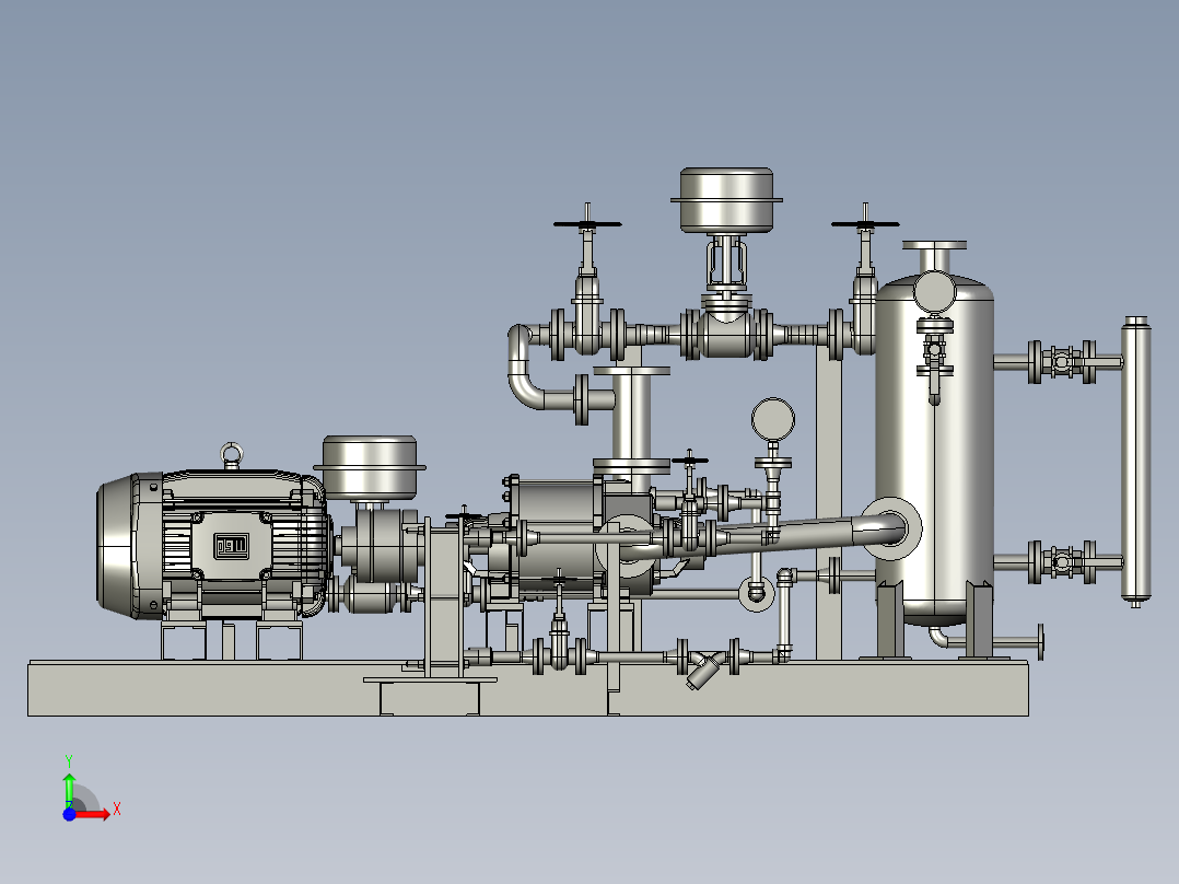 气体压缩机前视图