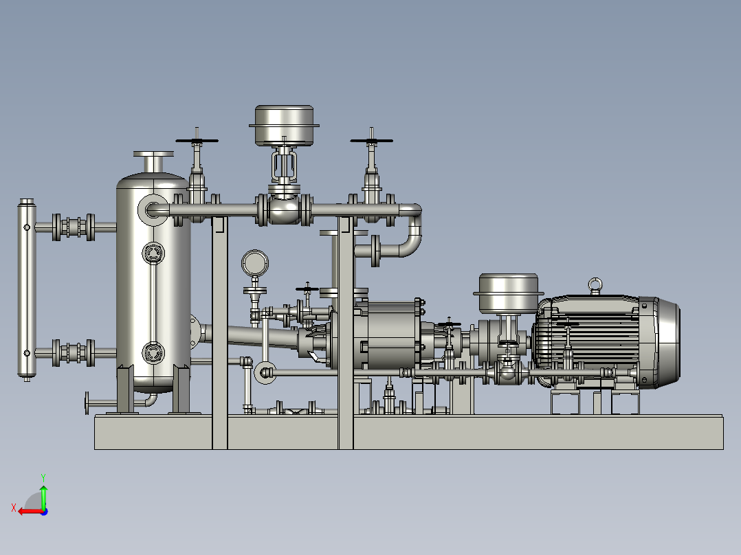 气体压缩机后视图
