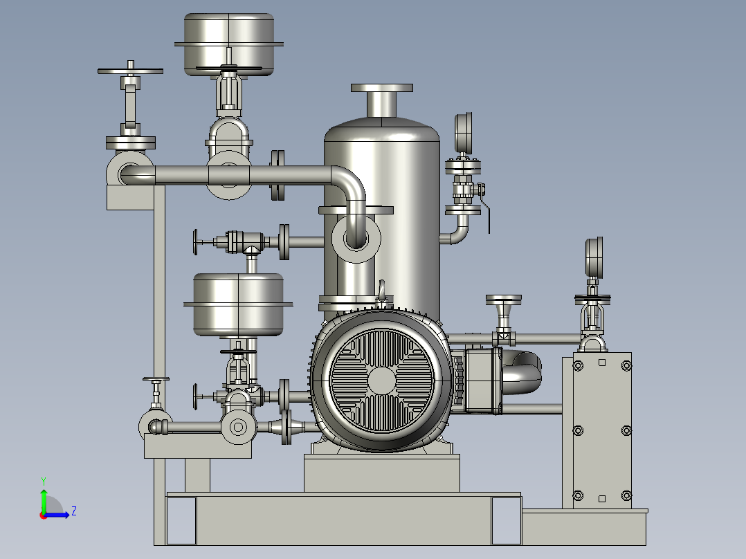 气体压缩机左视图