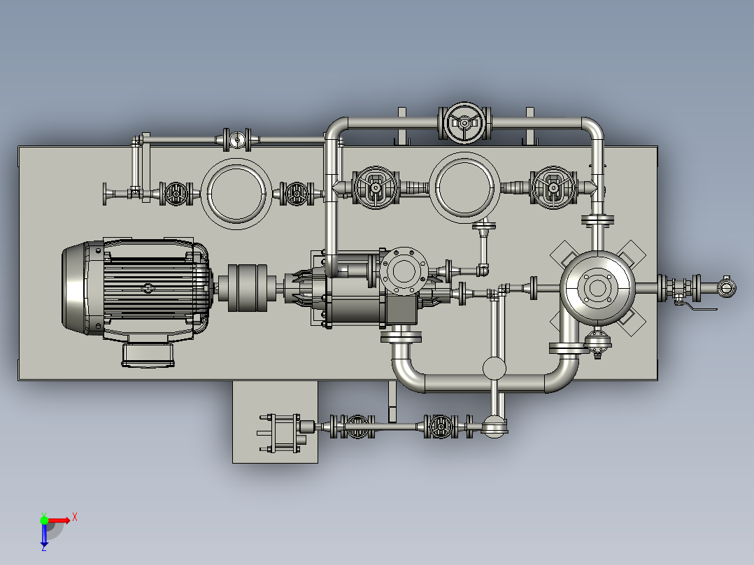 气体压缩机俯视图