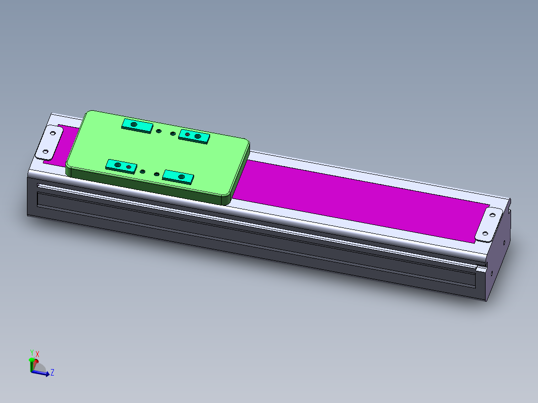 MTH丝杆半封闭模组MTH6M辅助轴主视图