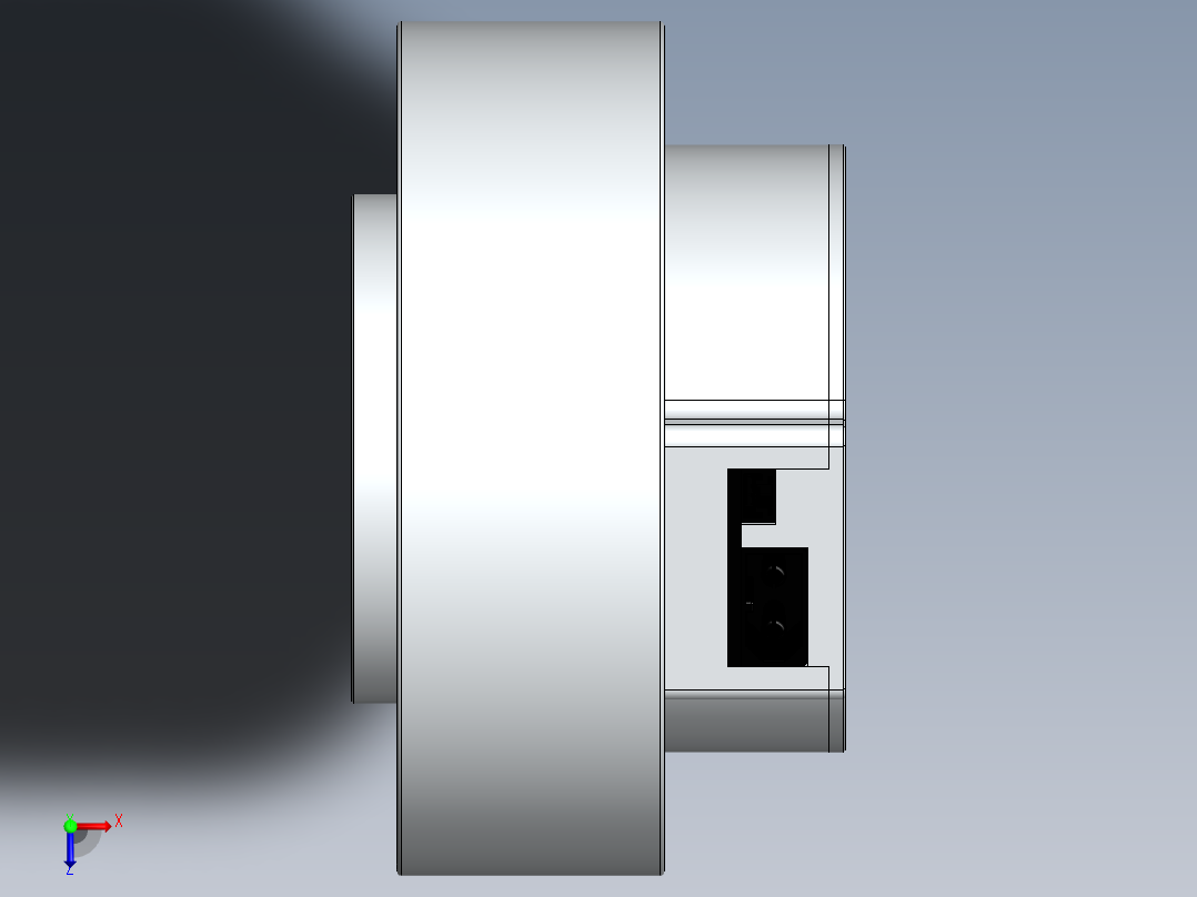 外转子无框减速电机俯视图