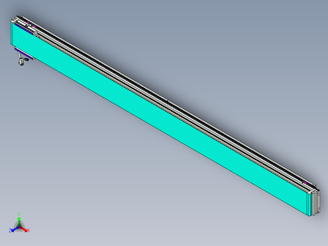 威洛博VL系列直线电机模组-VL17E2-S2400正等轴测图