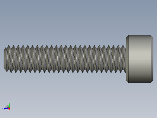 M4 x 0.7mm Thread 18mm LONG SOCKET HEAD CAP SCREW.STEP右视缩略图