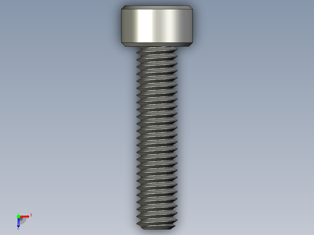 M4 x 0.7mm Thread 18mm LONG SOCKET HEAD CAP SCREW.STEP俯视图