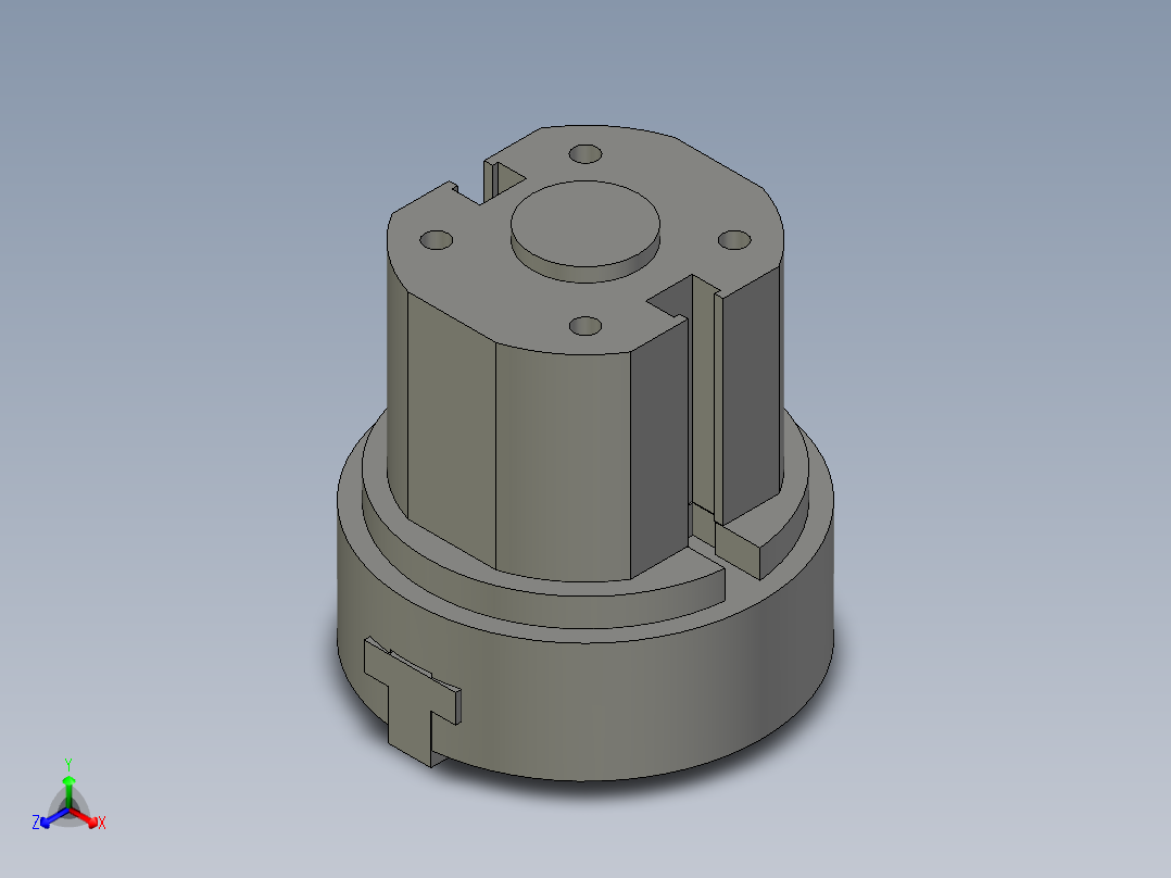 普通气爪PH02-20A正等轴测图