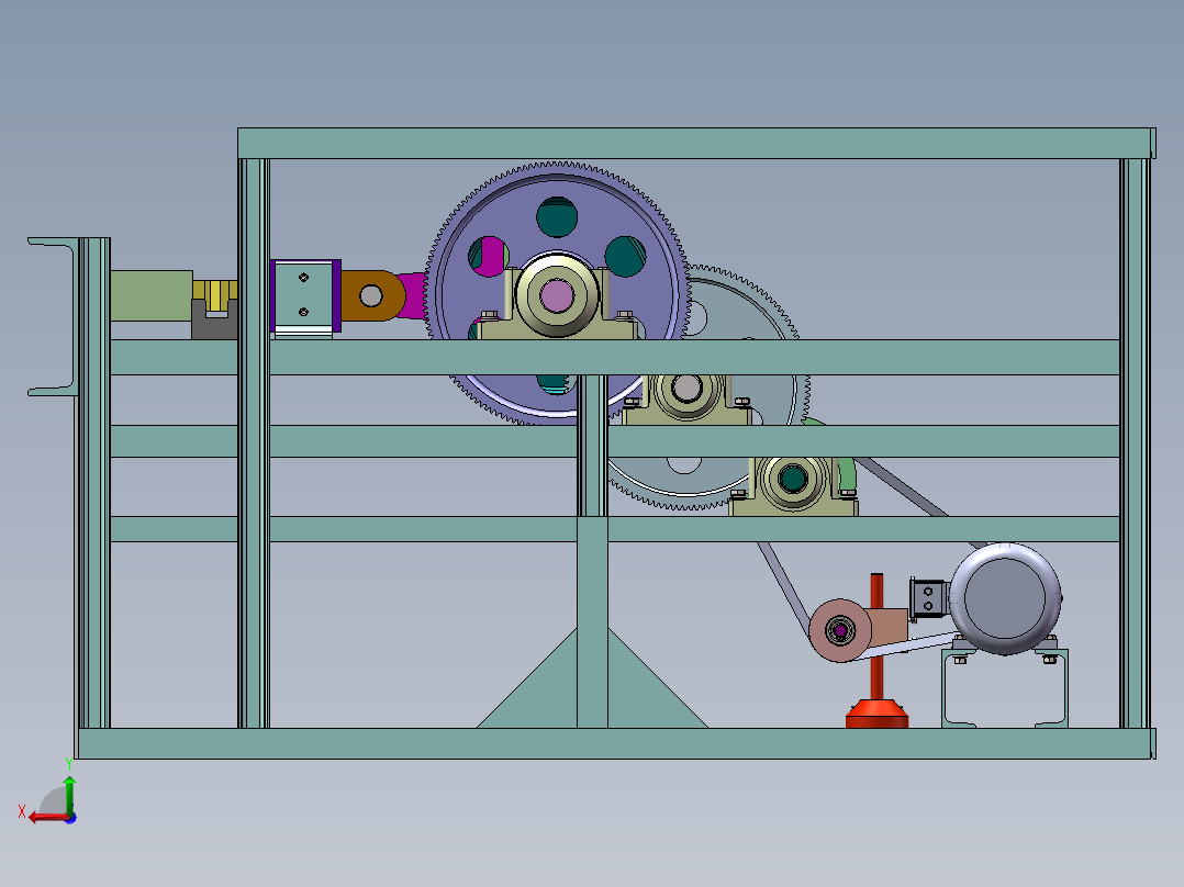 卧式钢筋切断机后视图