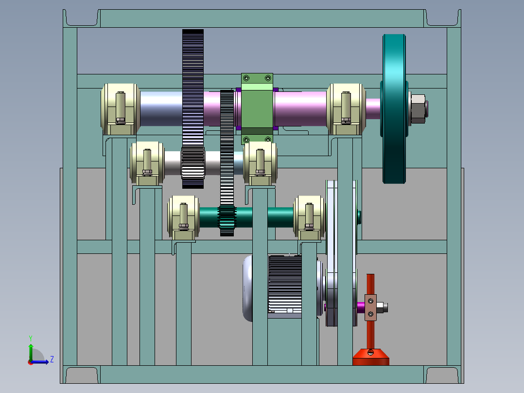 卧式钢筋切断机左视图