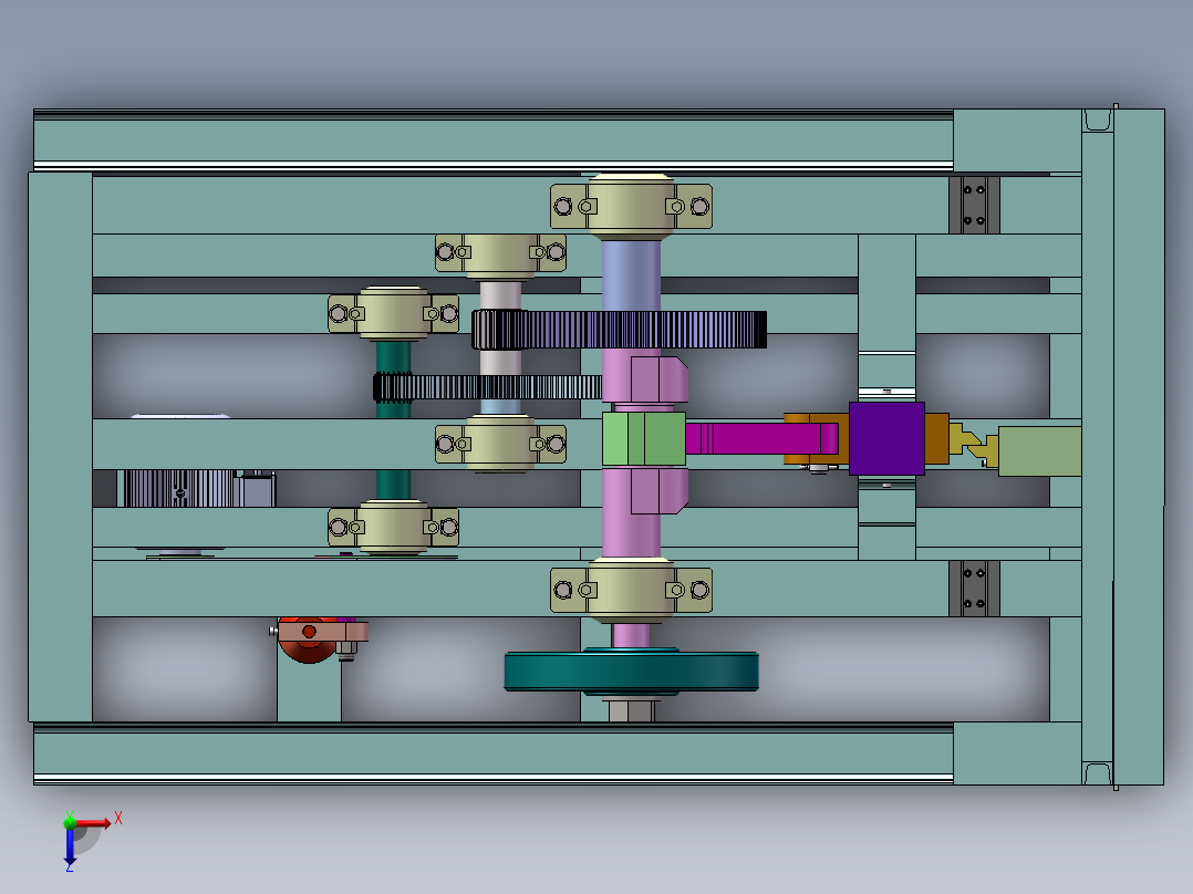卧式钢筋切断机俯视图