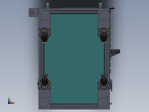 汽车功放盒手动检测设备3D模型图纸 Solidworks设计前视缩略图