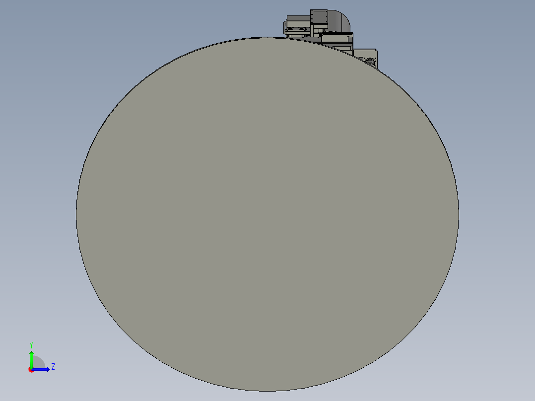 侧式自动抛光机左视图