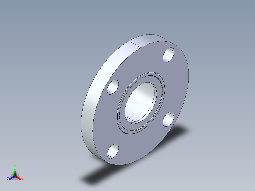 船舶管路系统S22_SeaDrainPLUS_Flange150Solid-S_37E169202_2in Sea Drain Plus - Flange 150lb Solid - S正等轴测图