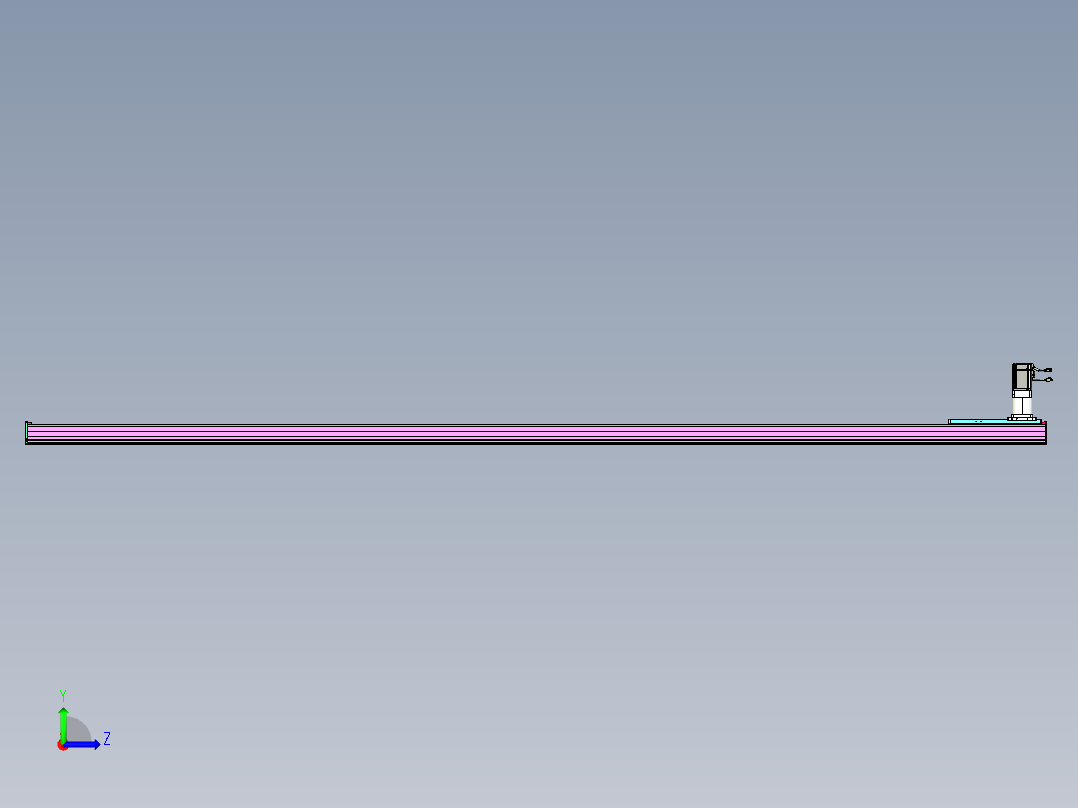 东锦齿条传动DH210G-L167-S3800-BU-减速机+P750W左视图