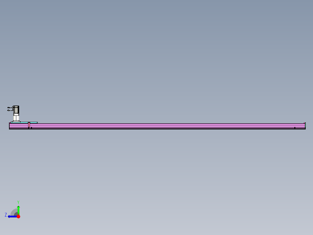 东锦齿条传动DH210G-L167-S3800-BU-减速机+P750W右视图