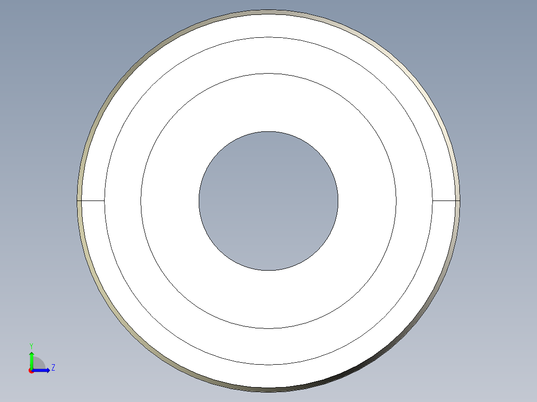 皮带轮p12--stp igs sw三维 3d模型设计图左视图