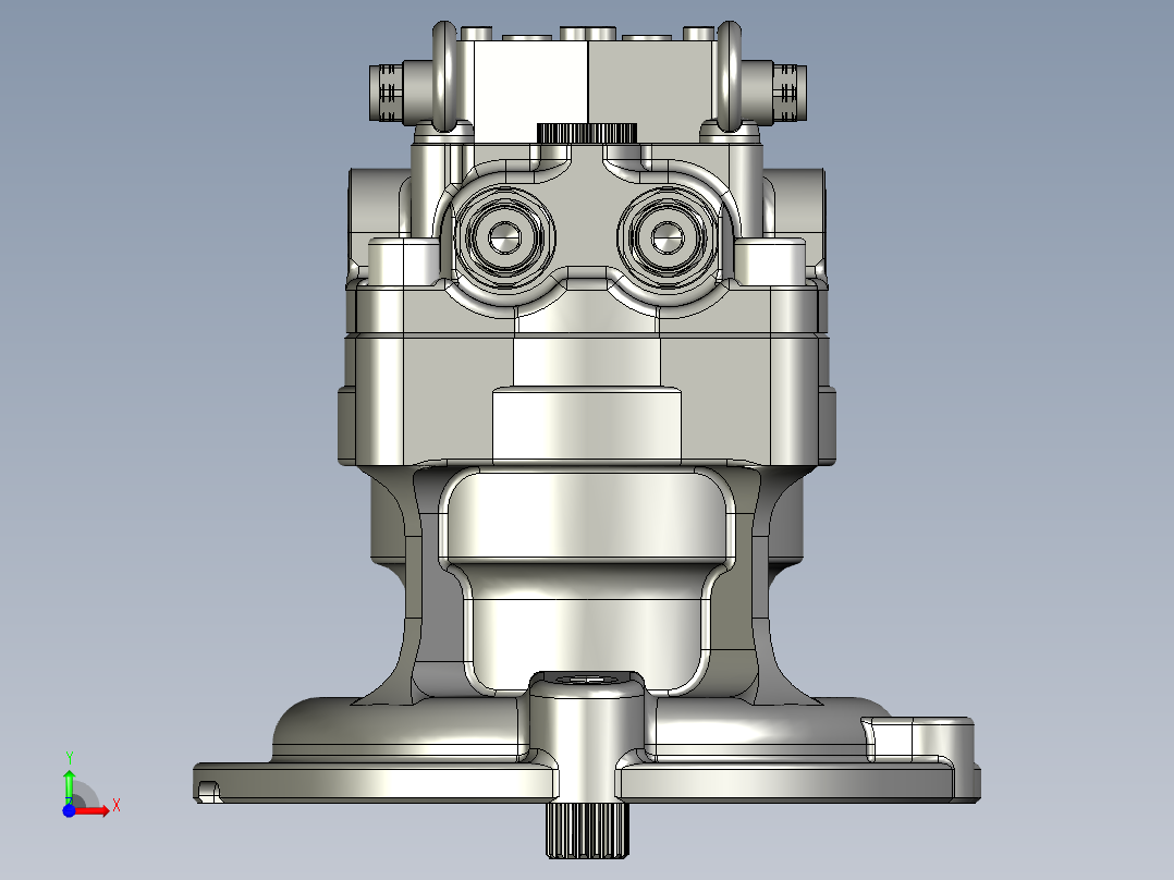 挖掘机回转马达前视图