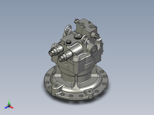 挖掘机回转马达正等轴测缩略图