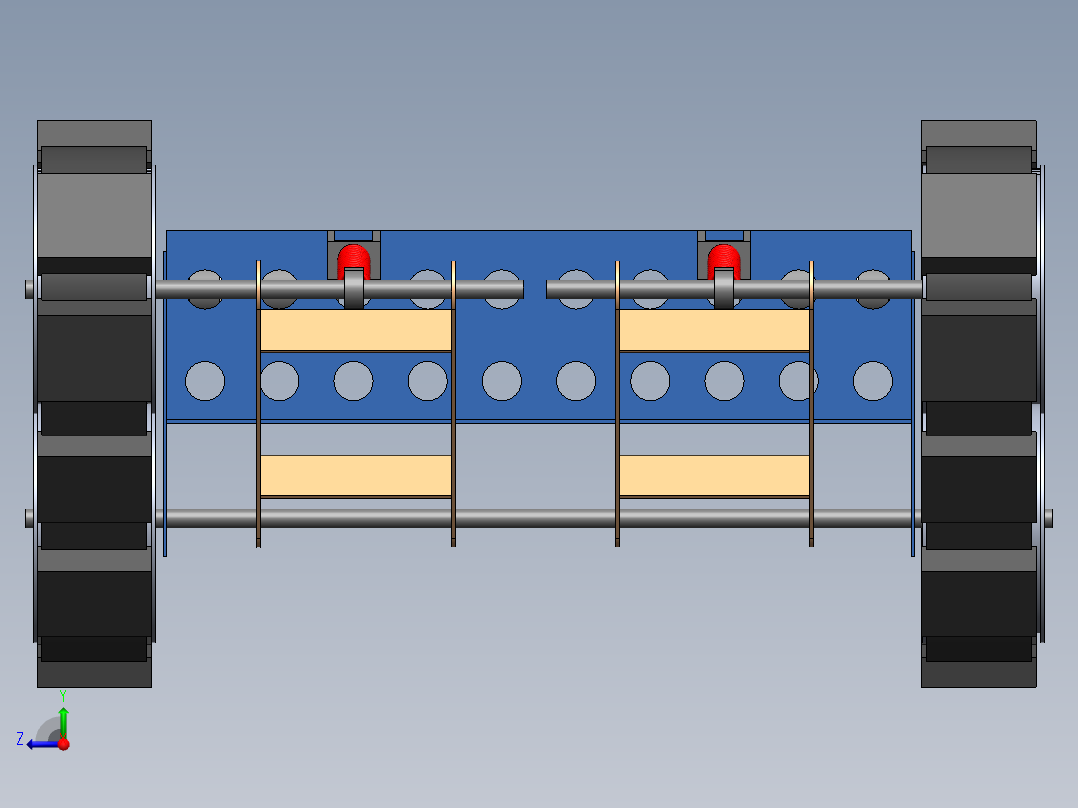 履带底盘结构右视图