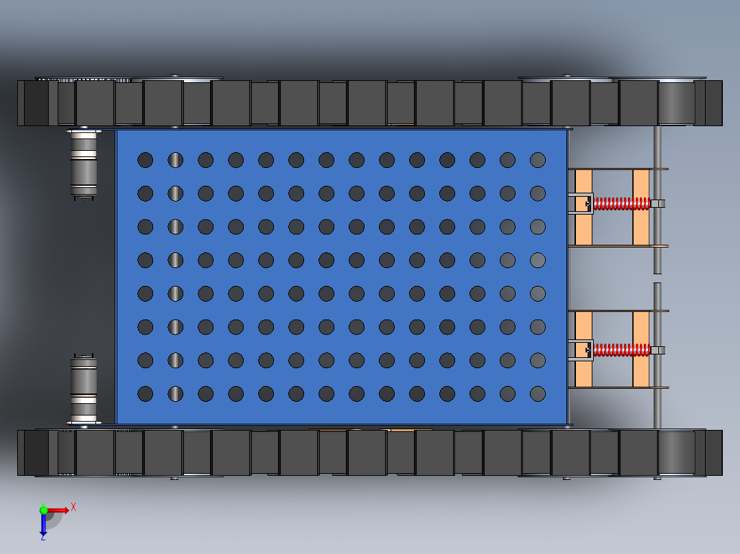 履带底盘结构俯视图