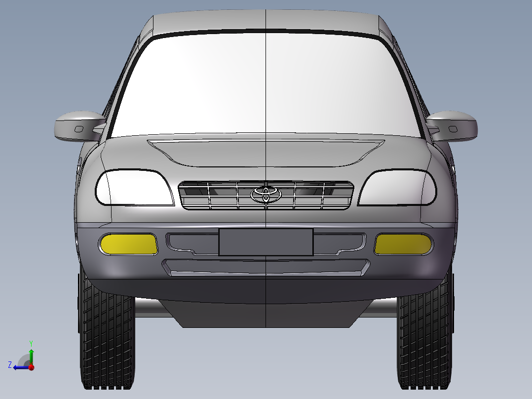 丰田车外形右视图