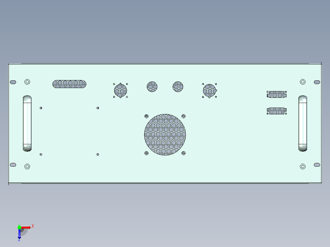 电池箱钣金机箱俯视图