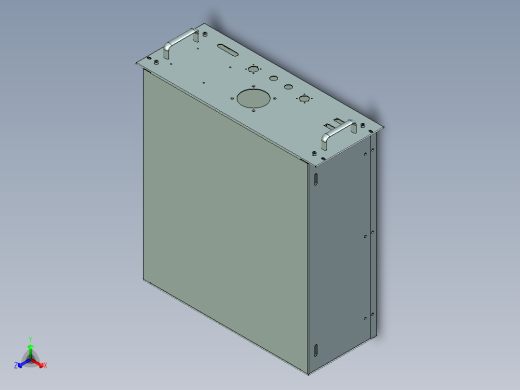 电池箱钣金机箱正等轴测缩略图