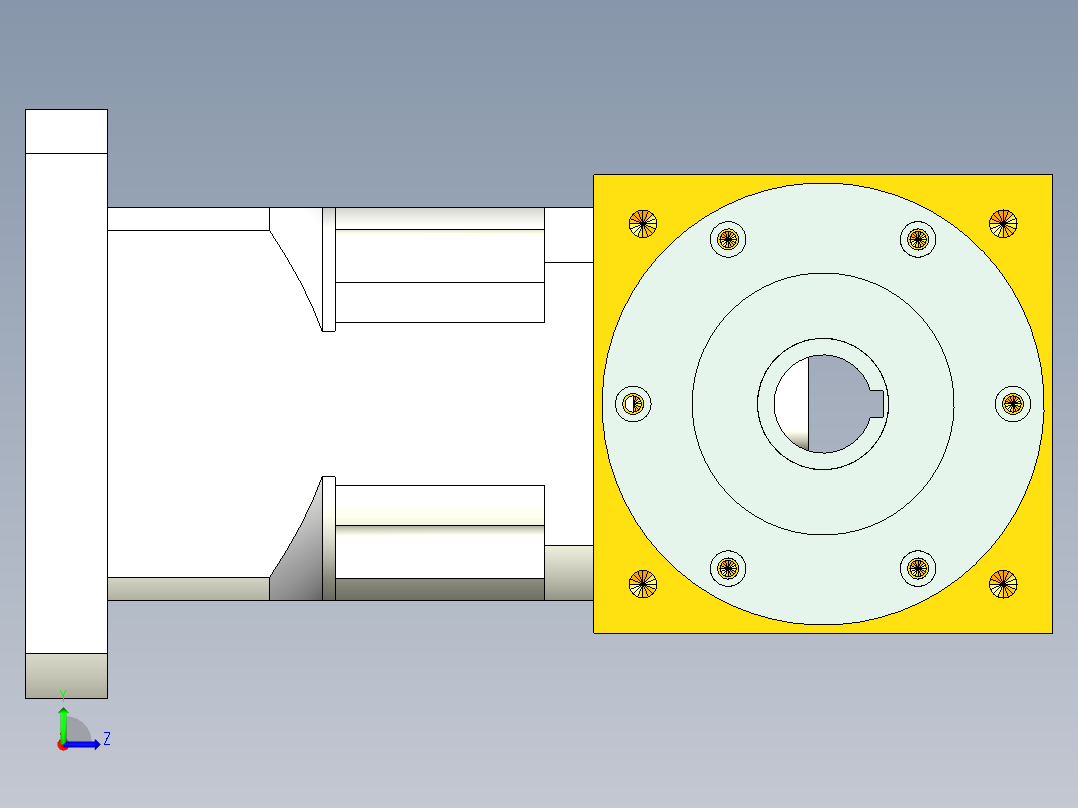 换向器PW140双孔 PLX120-L1 35-114.3-200-M12.stp左视图